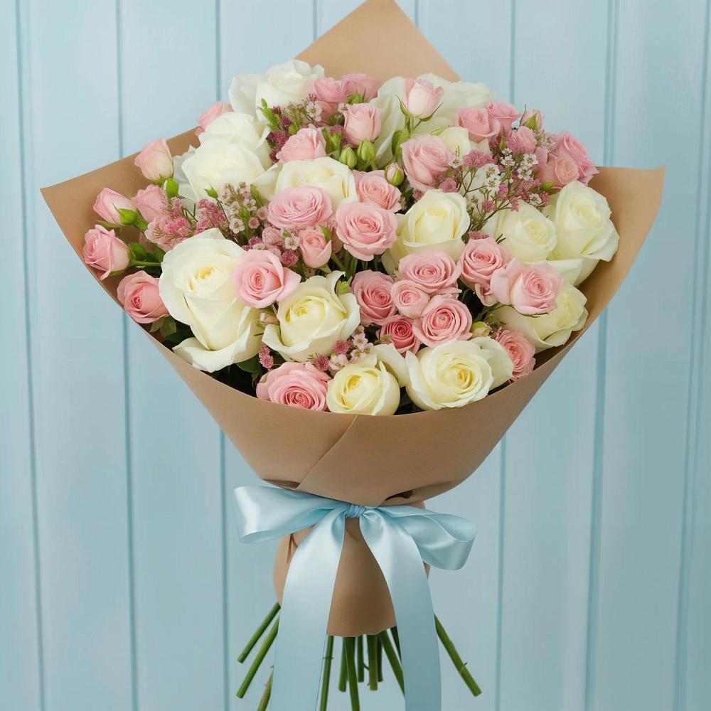 Букет цветов из: Розы в Камышах