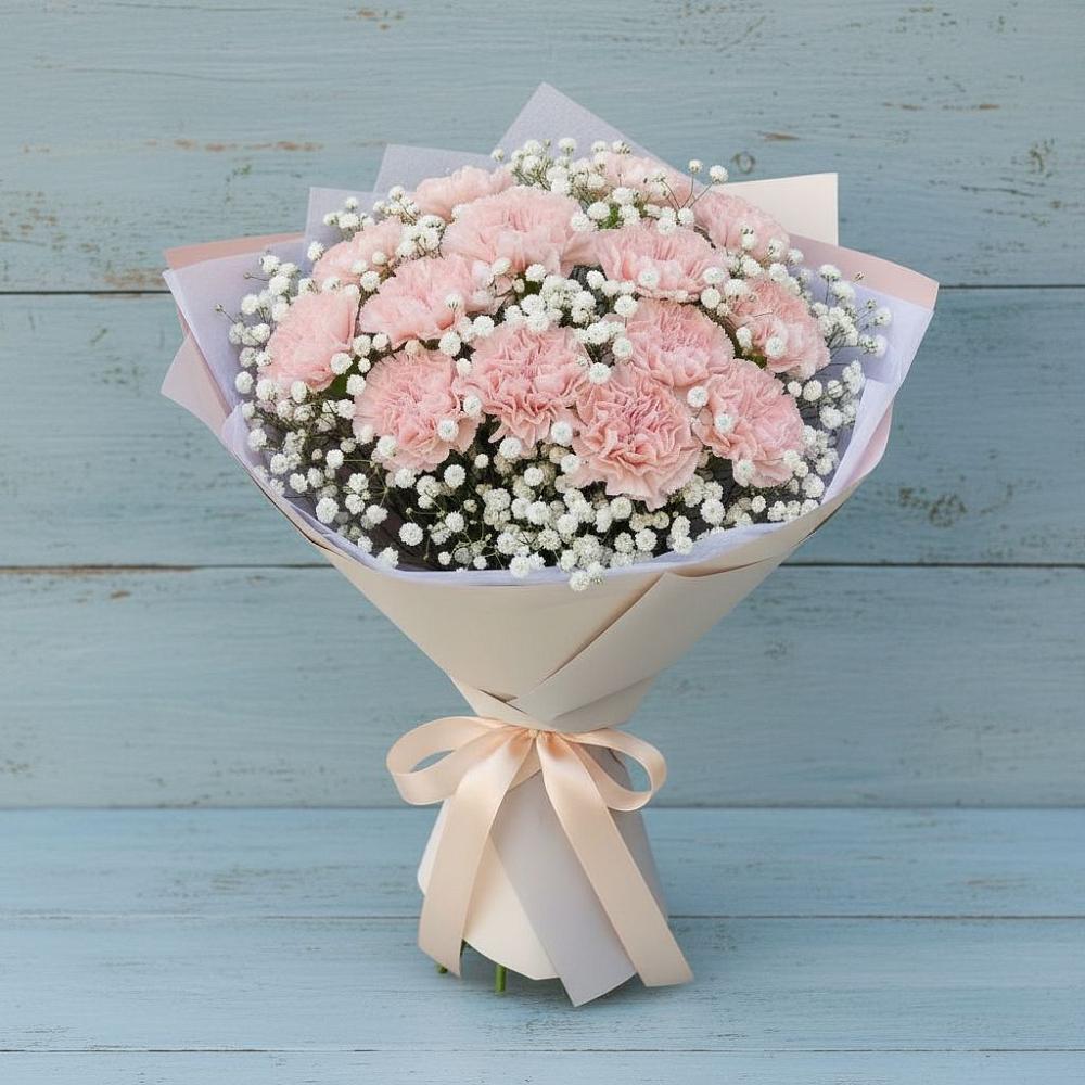 Букет цветов из: Гвоздики в Камышах