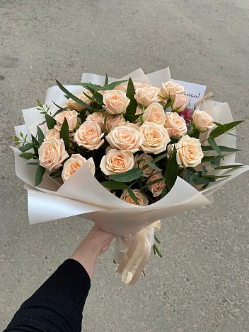 Букет Кремовые розы Латте в Камышах