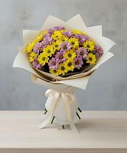 Букет цветов из:  Хризантемы #REPLACE_PRED# Камышах